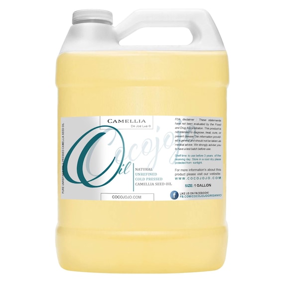 Unrefined Camellia Seed Oil: Cold Pressed, Vegan Carrier Oil for Hair & Skincare -Bulk
