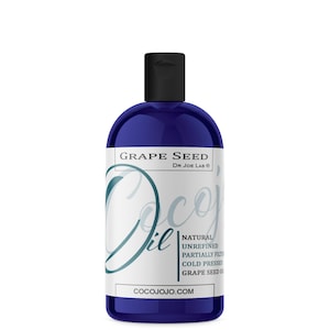 Grapeseed Oil - Pure Partially Filtered Unscented Deodorized for Skin Hair Nails Body Eyelash Beard Carrier Oil Cosmetic Formulation