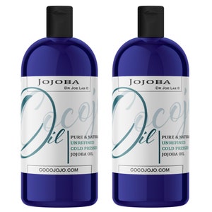 Golden Jojoba Oil: Pure Cold Pressed Unrefined Face & Hair Serum - Extra Virgin in USA(64oz)