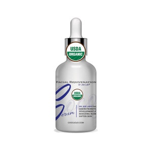 Facial Rejuvenation Serum: USDA Certified, Hydrating, Cruelty Free, For Sensitive Skin