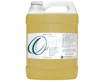 Olive Oil - 100% Pure, Unrefined, Unfiltered, Raw, Extra Virgin Bulk Wholesale Carrier Oil - 32 oz 1 Gallon 7 LB Premium Grade A Skin Hair