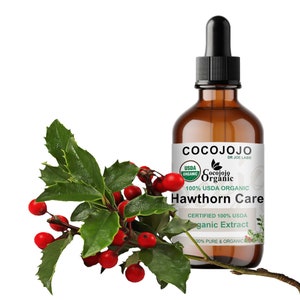 Organic Hawthorn Extract: USDA Certified, Alcohol-Free, Vegan Skin & Hair Revitalizer