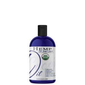 Pure Organic Hemp Seed Oil - Cold Pressed Non-GMO Beauty Oil for Hair, Skin, Moisturizing Hydration - 8 oz Bottle
