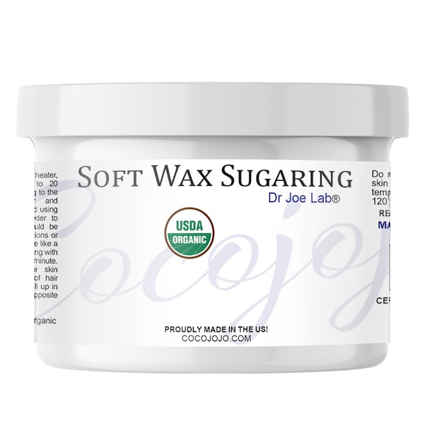 Organic Sugar Wax Soft Sugaring Hair Removal Paste Safe for Face & Body - Brazilian Bikini - At Home Waxing - Multiple Bulk Sizes Available