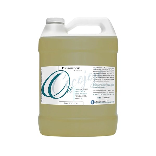 Aceite de onagra - 100% puro, sin refinar, prensado en frío, virgen, sin OGM, aceite portador a granel - Cabello, piel, cara, cuerpo, uñas, jabones para el cuidado facial