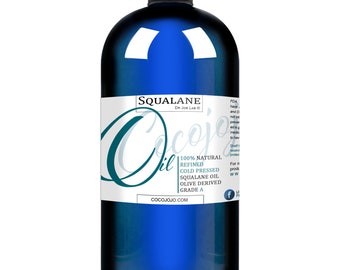 Huile de squalane - 100% pure source biologique raffinée non OGM dérivée d'olives en gros 1 litre peau cheveux ongles corps soin du visage squalène