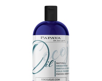 Unrefined Papaya Seed Oil: Cold Pressed, Vegan, Non-GMO, Cruelty Free Skin & Hair Care (16oz)