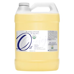 Organic Safflower Seed Oil: USDA Certified, Cold Pressed, Unrefined Non-GMO DIY Hair & Skincare -Bulk