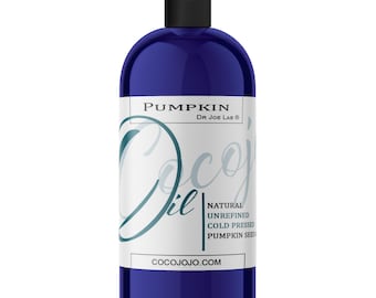 Aceite de semilla de calabaza sin refinar: prensado en frío, vegano, sin OMG, para el cuidado de la piel y el cabello (32 oz) - A granel