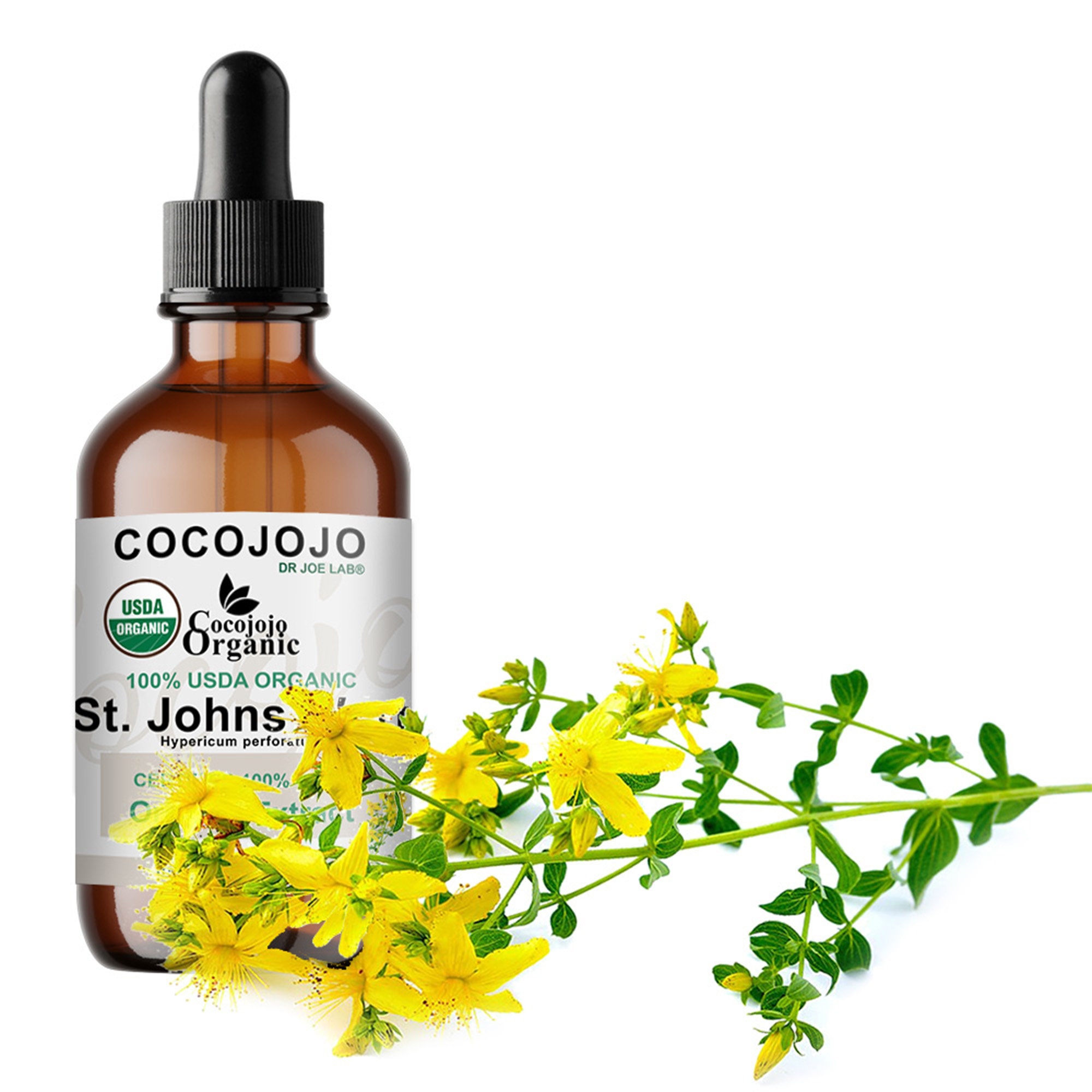 St. John's Wort Extract: USDA Certified Alcohol-Free Skin Pure Drops for Skin
