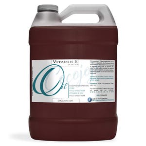 Vitamin E Oil: from Wheat Germ, D-Alpha Tocopherol 75,000 IU DIY Cosmetic (2oz–1Gal)