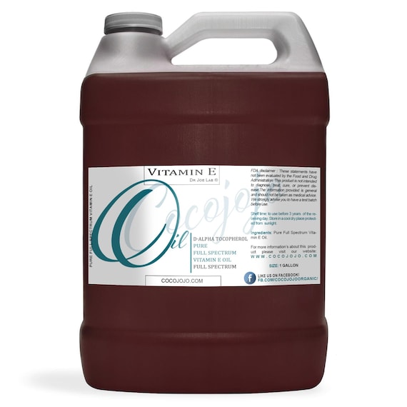 Vitamin E Oil: from Wheat Germ, D-Alpha Tocopherol 75,000 IU DIY Cosmetic (2oz–1Gal)