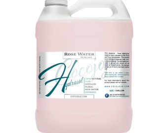 Hidrosol de agua de rosas - Tónico limpiador de agua floral destilada 100% pura para la cara, niebla hidratante para la piel perfecta para todo tipo de piel