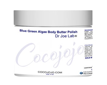 Blue Green Algae Body Butter Polish 100% Pure Self-Care with Non-GMO Source! Ideal for Skin, Hair, Body and Facial Care 350 GAL