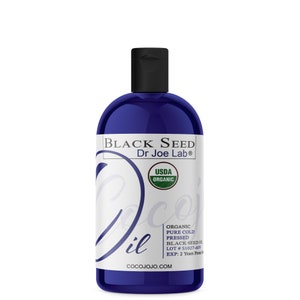 Organic Black Seed Oil - Cold Pressed, Non GMO - 16 oz USDA Certified Pure Oil for Skin, Hair, and Nails