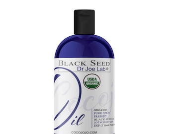Black Seed Oil: USDA Certified, Non-GMO, Organic Cold Pressed for Skin, Hair & Nails (16oz)