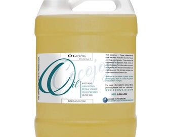 Ongeraffineerde olijfolie: extra vierge, koudgeperste, natuurlijke haar- en huidmassage (32 oz/1 gal)