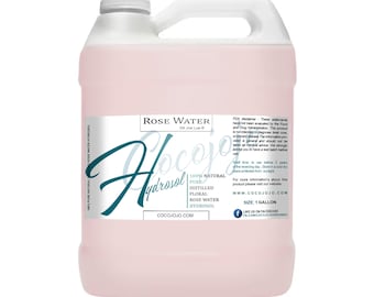 Rose Water Hydrosol : Steam Distilled Floral Toner, Vegan Skin & Facial Care (1Gal) -Bulk