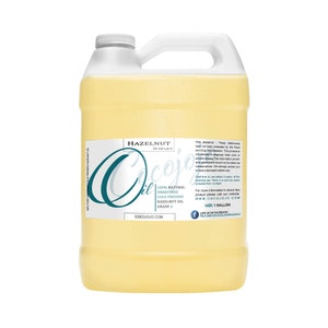 Hazel Nut Oil - 100% Pure Unrefined Cold Pressed Non GMO Bulk 32 oz 1 Gallon Sweet Carrier Oil for Hair Face Skin Scalp Body Massage 32 oz