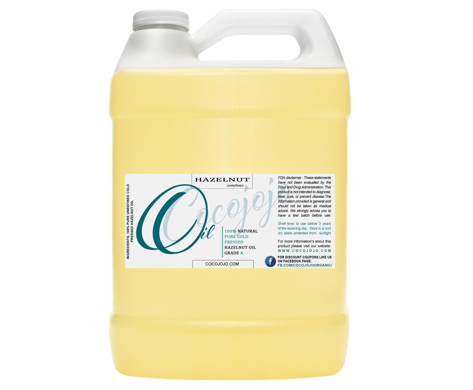 Hazelnut Oil 100 Pure Organic Unrefined Cold Pressed in 1 Gal Etsy