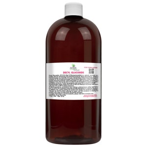 Decyl Glucoside - Plant Derived Surfactant for Cosmetic Formulation - 32 oz - DIY, Soaps, Shampoos, Wash, Sensitive Skin Vegan, Non-GMO