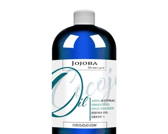 Jojoba Oil 100% Pure Organic Sourced Seed Non GMO Carrier for Skin, Body Hair, Cuticles, Beard,  Moisturizer, Massage, Aromatherapy 16 oz