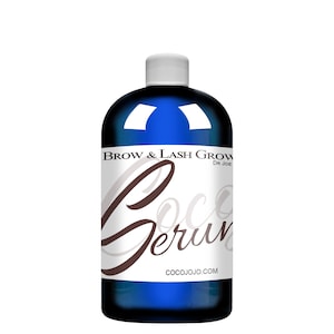 May include: A blue bottle with a white label that says "Brow & Lash Growth Serum Dr. Joe COCOJOJO.COM".