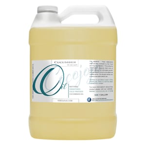 pure cucumber oil 32 oz and 128 oz cold pressed unrefined all natural cucumber seed oil for hair skin and face
