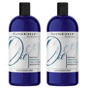 Bulk Rosehip Oil: For Hair & Skin l Pure, Unrefined, Cold Pressed, Non GMO(64 oz)