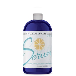 Vitamin C Collagen Serum: Extra Strength Hydrating Formula l Vitamin A E B3 B5 (16oz)