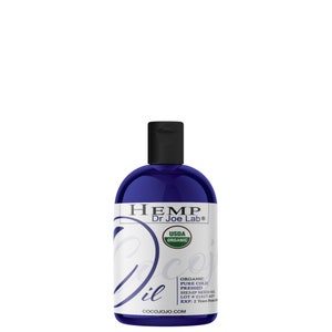 4 oz Organic Hemp Seed Oil - USDA Certified Pure Organic, unrefined, cold Pressed