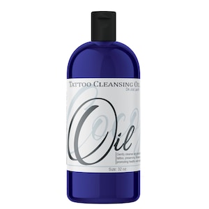 Tattoo Cleansing Oil: Coconut, Argan, Black Castor & Rose Essential Oils