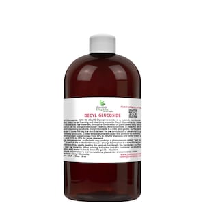 Decyl Glucoside - Plant Derived Surfactant for Cosmetic Formulation - 16 oz - DIY, Soaps, Shampoos, Wash, Sensitive Skin Vegan, Non-GMO