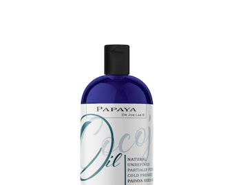 Unrefined Papaya Seed Oil: Cold Pressed, DIY Cosmetics, Skin & Haircare (8oz)