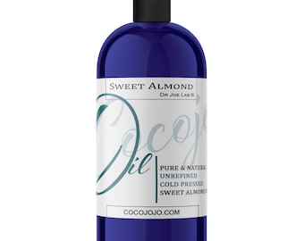 Zoete amandelolie: koudgeperst, ongeraffineerd, puur, zonder toevoegingen voor doe-het-zelf cosmetica (32 oz) Groothandel