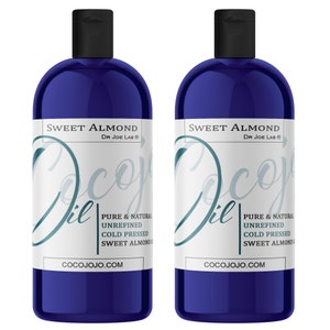 Sweet Almond Oil: Pure, Unrefined, Cold Pressed, Non-GMO DIY For Skin & Hair (64oz) -Bulk