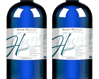 Rosewater Hydrosol - 100% Pure Bulgarian Distilled Natural Facial Toner Cleanser Bulk Bundle 4 LB 64 oz Face Skin Body Decollete Spray Locs