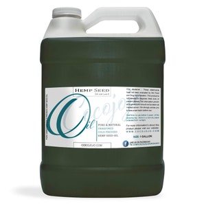 Hemp Seed Oil: Pure, Unrefined, Cold Pressed, Non-GMO, DIY Skin, Hair, Body -Bulk