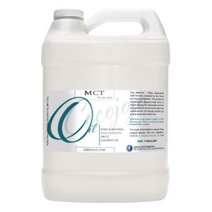 MCT oil Pure Fractionated Coconut Oil 32 oz and 1 gallon 128 oz Vegan Non GMO Vegetarian Gluten Free All Natural For Hair and Skin Tincture
