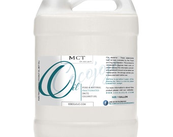 MCT Oil: Pure, Fractionated Coconut Oil, Non-GMO, Vegan, Gluten Free (32oz/1Gal)