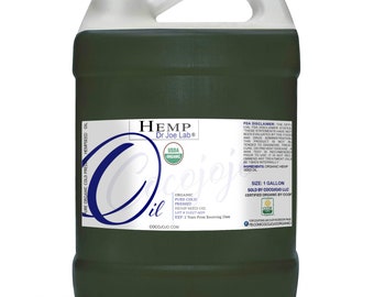 Ongeraffineerde hennepzaadolie: koudgeperste draagolie voor massage, huid en haarverzorging (1Gal) - Bulk