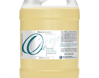 Unrefined Evening Primrose Oil: Cold Pressed, Virgin, Carrier Oil DIY Skin & Haircare -Bulk