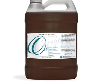 Bulk Black Castor Bean Oil - 100% Pure Smoky Cold Pressed Unrefined Organic Source Non GMO Wholesale Cosmetic Formulation Soap Creams DIY