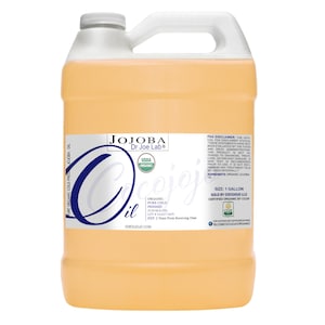 USDA Organic Jojoba Oil: Cold Pressed, Unrefined, Golden, Non GMO For Skin & Hair