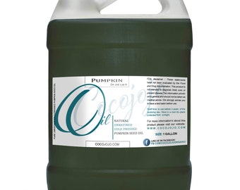 Aceite de semilla de calabaza sin refinar: prensado en frío, virgen, aceite portador, para el cuidado de la piel y el cabello (8-128 oz)