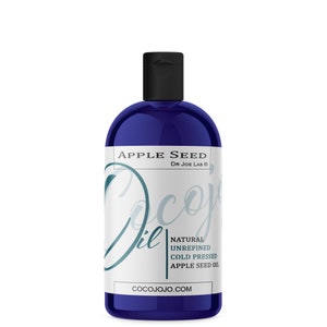 Olio di semi di mela non raffinato: puro, spremuto a freddo, vegano, naturale, per pelle, capelli, viso (16 oz–32 oz)