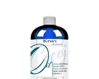 Kiwi Seed Oil 8 oz 100% Pure, Unrefined, Cold Pressed, All Natural Lightweight Daily Moisturizer - Hair Skin Face Body Nails Hydrate Nourish