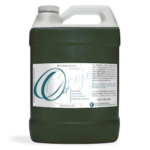 1 Gallon Pumpkin seed oil cold pressed unrefined pure from extra virgin with no additive all natural pumpkin oil