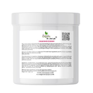 Creme Base Lot Natural Pure Vegan Economy - reichhaltige Basis für Kosmetik, Feuchtigkeitscremes & Hautpflege.