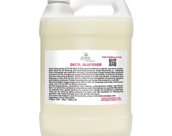 Decyl Glucoside Natural Surfactant - 100% Pure, All Natural Foaming Cleanser - for Cosmetic Formulation, DIY, Crafts, Shampoos, Soaps, Gels